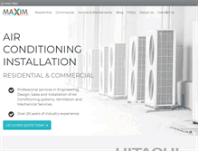 Tablet Screenshot of maximair.com.au